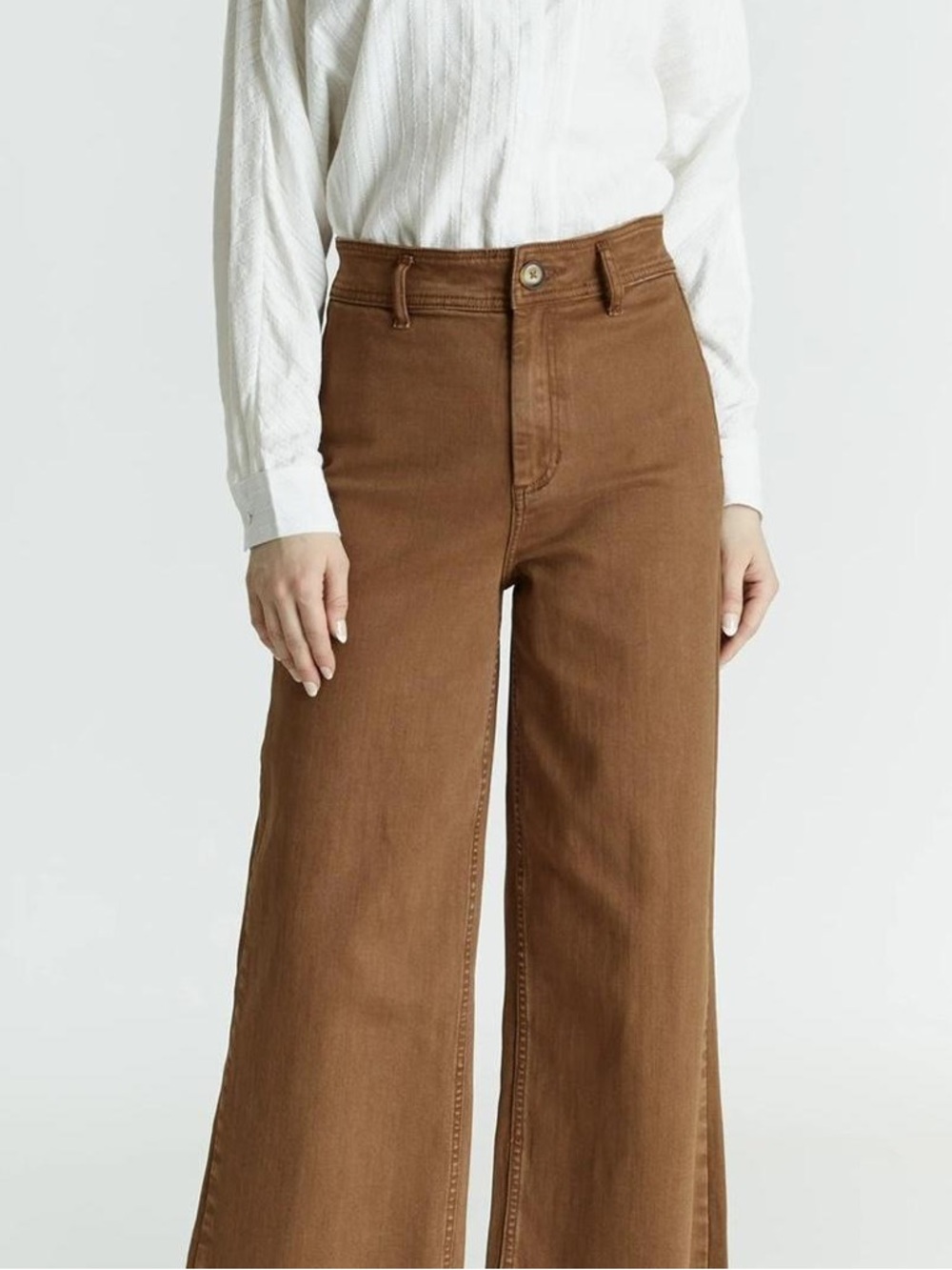 OAT Wide Leg Pants in Rust